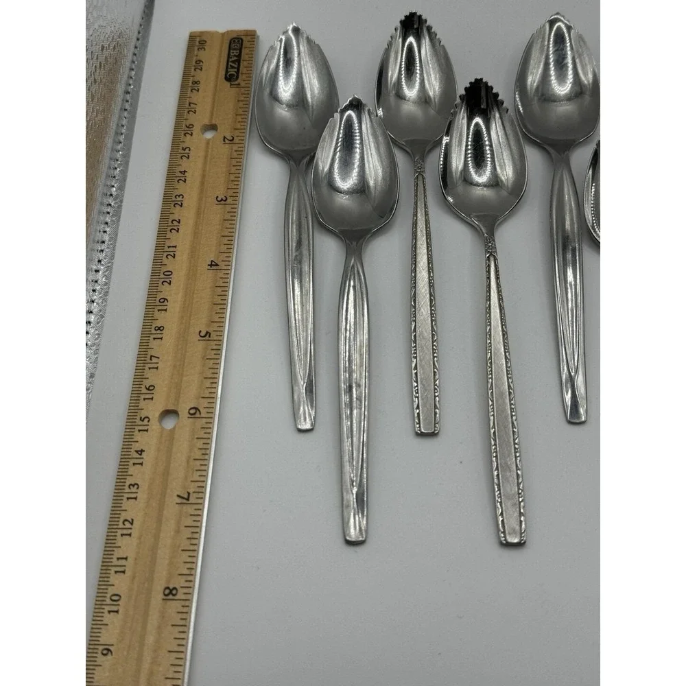 Oneida Grapefruit Spoon Serated Edge Flatware Mixed Lot‎ Of 10 WM Rogers & Other